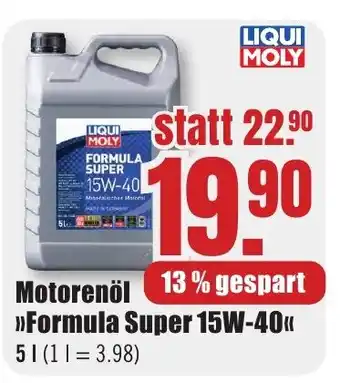 B1 Discount Baumarkt LIQUI MOLY FORMULA SUPER 15W-40 Angebot