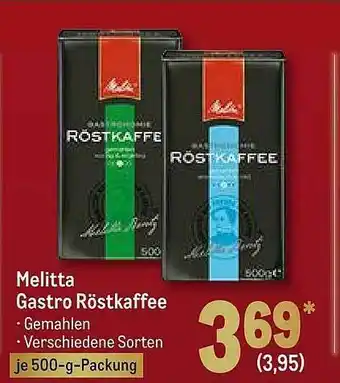 METRO Melitta Gastro Röstkaffee Angebot