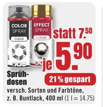 B1 Discount Baumarkt Sprühdosen Angebot