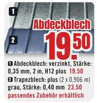 B1 Discount Baumarkt 1 Abdeckblech Angebot