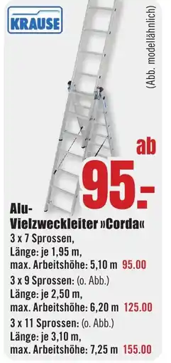 B1 Discount Baumarkt KRAUSE Alu- Vielzweckleiter »Corda«< Angebot