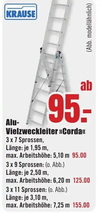 B1 Discount Baumarkt KRAUSE Alu- Vielzweckleiter »Corda«< Angebot