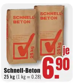 B1 Discount Baumarkt Schnell-Beton Angebot