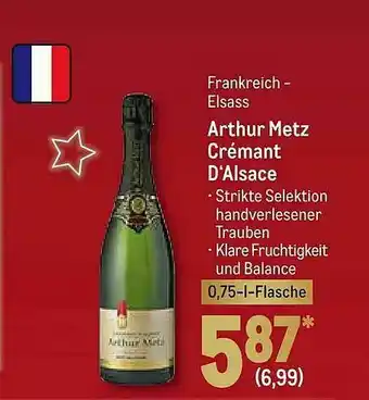 METRO Frankreich-elsass Arthur Metz Crémant D'alsace Angebot