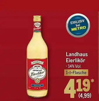 METRO Exklusiv Bei Metro Landhaus Eierlikör Angebot