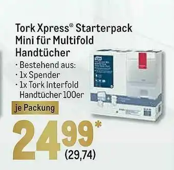 METRO Tork Xpress Starterpack Mini Für Multifold Handtücher Angebot