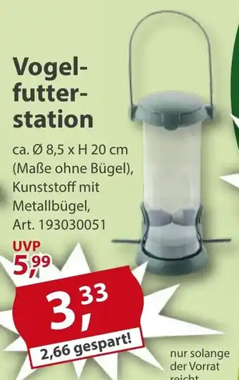 Sonderpreis Baumarkt Vogelfutterstation Angebot