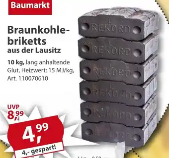 Sonderpreis Baumarkt Braunkohlebriketts aus der Lausitz Angebot