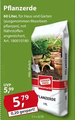 Sonderpreis Baumarkt Pflanzerde Angebot