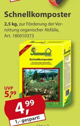 Sonderpreis Baumarkt Sonnenhof Schnellkomposter Angebot