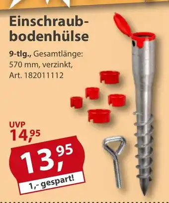 Sonderpreis Baumarkt Einschraubbodenhülse Angebot