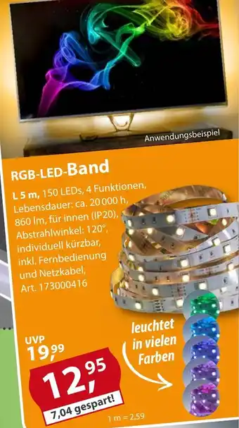 Sonderpreis Baumarkt RGB-LED-Band Angebot