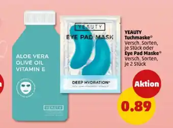 PENNY YEAUTY Tuchmaske*  Eye Pad Maske* Angebot