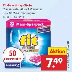 Netto Marken-Discount Fit Geschirrspültabs Angebot