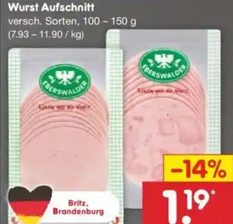 Netto Marken-Discount Wurst Aufschnitt Angebot