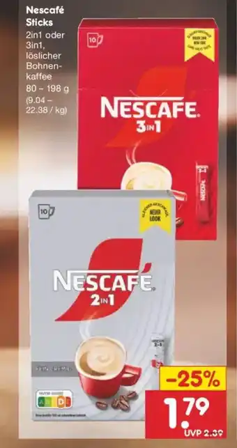 Netto Marken-Discount Nescafé Sticks Angebot