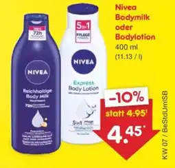 Netto Marken-Discount Nivea Bodymilk oder Bodylotion Angebot