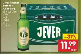 Netto Marken-Discount Jever Pilsener oder Fun Alkoholfrei Angebot