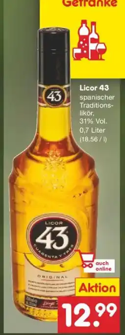 Netto Marken-Discount Licor 43 Angebot