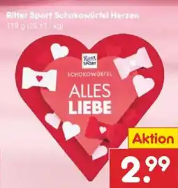 Netto Marken-Discount Ritter Sport Schokowürfel Herzen Angebot