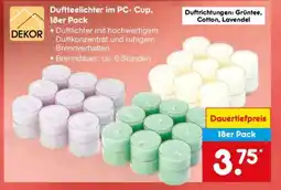 Netto Marken-Discount Duftteelichter im PC- Cup, 18er Pack Angebot