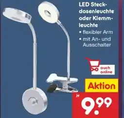 Netto Marken-Discount LED Steck- dosenleuchte oder Klemm- leuchte Angebot