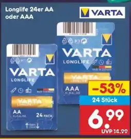 Netto Marken-Discount Longlife 24er AA oder AAA Angebot