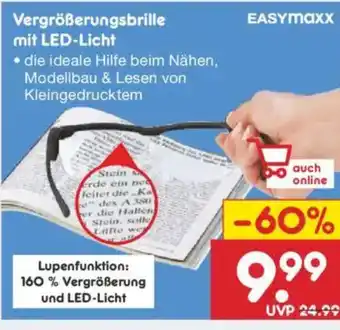 Netto Marken-Discount Vergrößerungsbrille mit LED-Licht Angebot