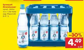 Netto Marken-Discount Spreequell Mineralwasser Angebot