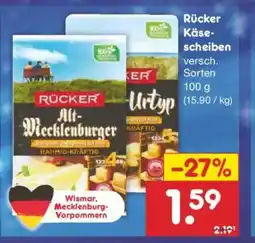 Netto Marken-Discount Rücker Käse- scheiben Angebot