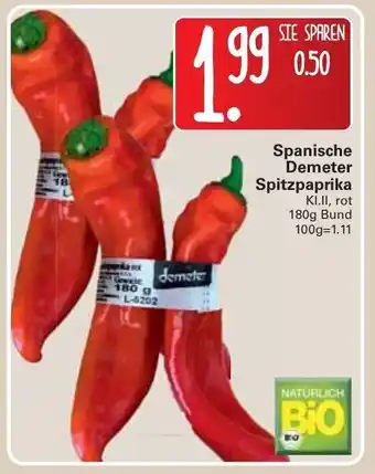 WEZ Spanische Demeter Spitzpaprika 180g Angebot