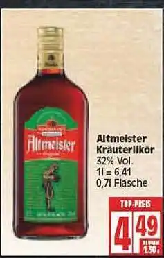 E Reichelt Altmeister Kräuterlikör Angebot