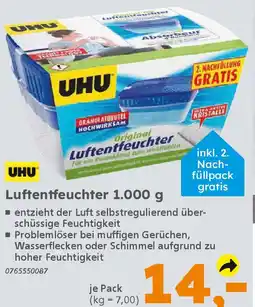 Globus Baumarkt UHU Luftentfeuchter 1.000 g Angebot