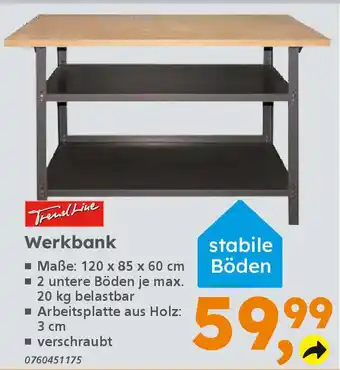 Globus Baumarkt TrendLine Werkbank Angebot