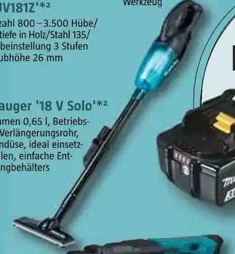 Bauhaus Makita akku-staubsauger '18 v solo'* Angebot