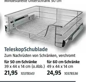 Bauhaus Teleskopschublade Angebot