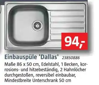 Bauhaus Einbauspüle 'dallas' Angebot