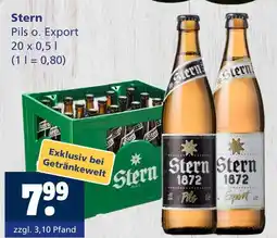 Getränkewelt Stern pils oder export Angebot