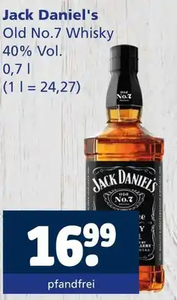 Getränkewelt Jack daniel's old no.7 whisky Angebot