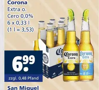 Getränkewelt Corona extra oder cero 0,0% Angebot