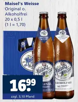 Getränkewelt Maisel's weisse original oder alkoholfrei Angebot