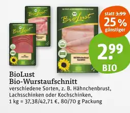 tegut Biolust bio-wurstaufschnitt Angebot