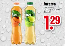 trinkgut Fuzetea schwarzer tee pfirsich oder grüner tee limette minze Angebot