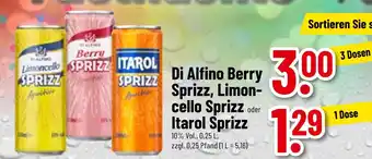 trinkgut Di alfino berry sprizz, limoncello sprizz oder itarol sprizz Angebot