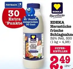 E-Center Edeka herzstücke frische schlagsahne Angebot