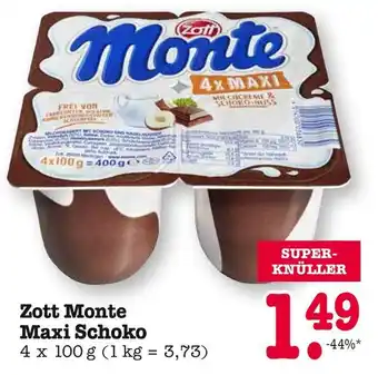 E-Center Zott monte maxi schoko Angebot