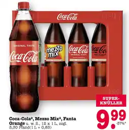 E-Center Coca-cola coca-cola oder mezzo mix oder fanta orange Angebot