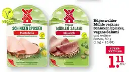 E-Center Rügenwalder mühle veganer schinken spicker oder vegane mühlen salami Angebot