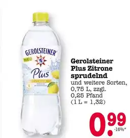 E-Center Gerolsteiner plus zitrone sprudelnd Angebot