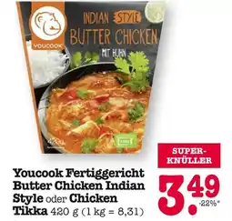 E-Center Youcook fertiggericht butter chicken indian style oder chicken tikka Angebot